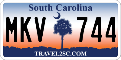 SC license plate MKV744