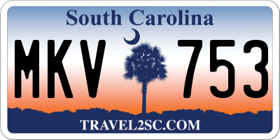 SC license plate MKV753