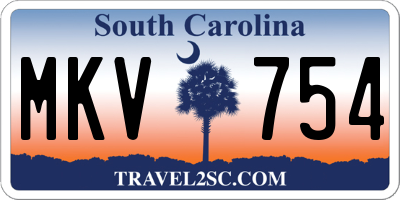 SC license plate MKV754