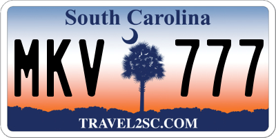 SC license plate MKV777