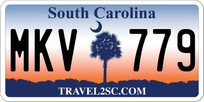 SC license plate MKV779