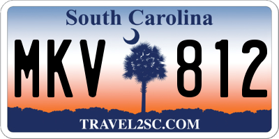 SC license plate MKV812