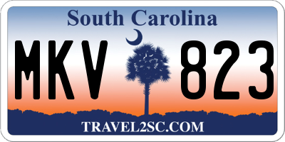 SC license plate MKV823