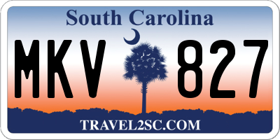 SC license plate MKV827