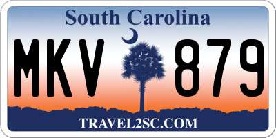 SC license plate MKV879
