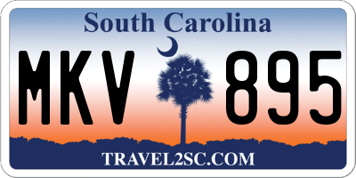 SC license plate MKV895