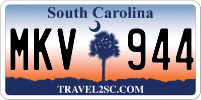 SC license plate MKV944