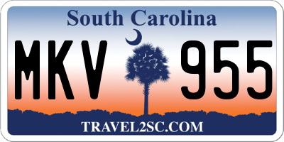 SC license plate MKV955