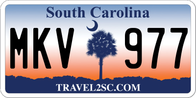 SC license plate MKV977