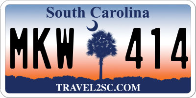 SC license plate MKW414