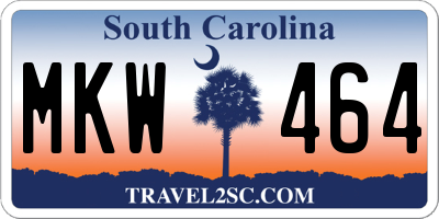 SC license plate MKW464