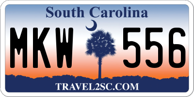 SC license plate MKW556