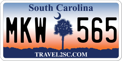 SC license plate MKW565