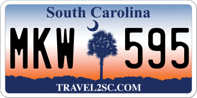 SC license plate MKW595