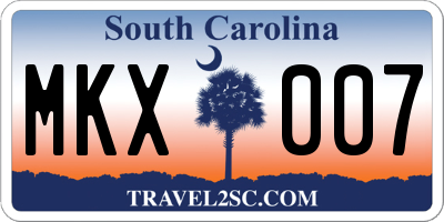 SC license plate MKX007
