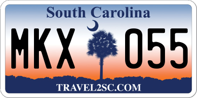 SC license plate MKX055