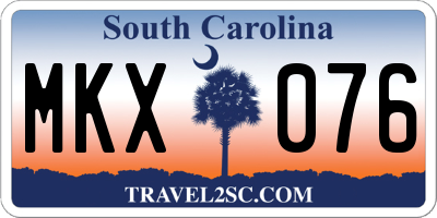 SC license plate MKX076