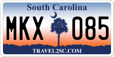 SC license plate MKX085