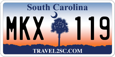 SC license plate MKX119