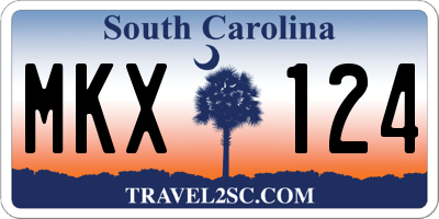 SC license plate MKX124