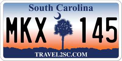 SC license plate MKX145