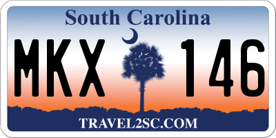 SC license plate MKX146
