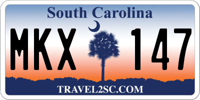 SC license plate MKX147