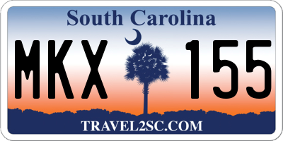 SC license plate MKX155