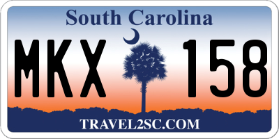 SC license plate MKX158