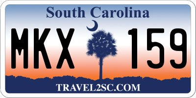 SC license plate MKX159