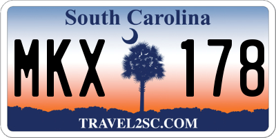 SC license plate MKX178