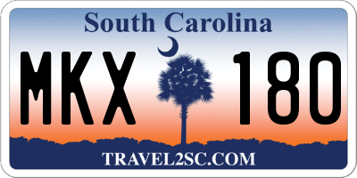 SC license plate MKX180