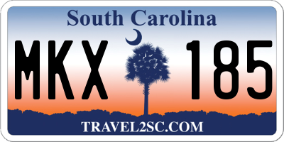 SC license plate MKX185