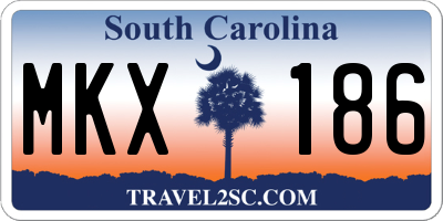 SC license plate MKX186