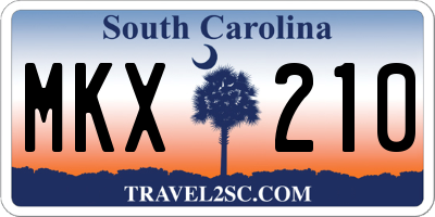 SC license plate MKX210