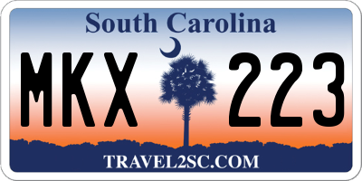 SC license plate MKX223