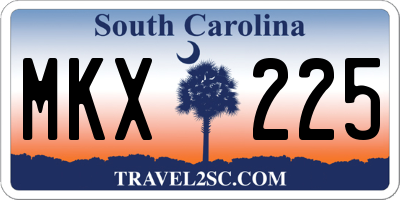 SC license plate MKX225