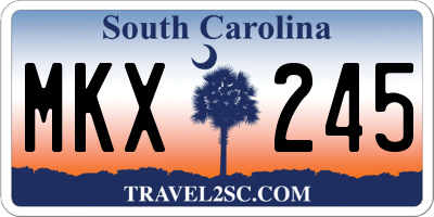 SC license plate MKX245