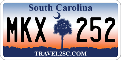 SC license plate MKX252