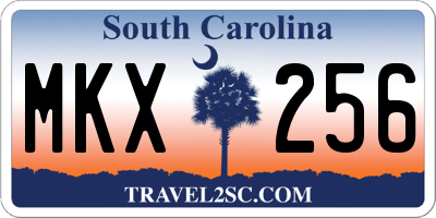 SC license plate MKX256