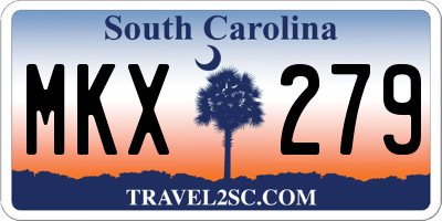 SC license plate MKX279