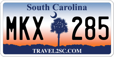 SC license plate MKX285