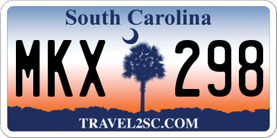 SC license plate MKX298