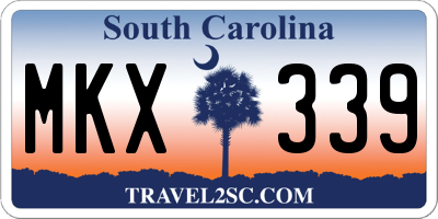 SC license plate MKX339