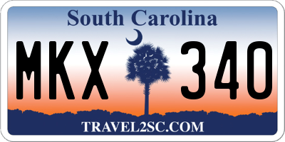 SC license plate MKX340