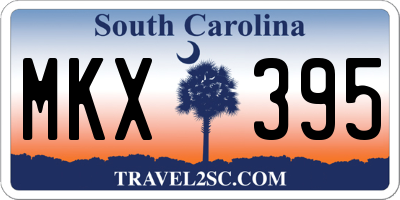 SC license plate MKX395