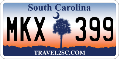 SC license plate MKX399