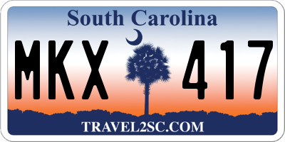 SC license plate MKX417