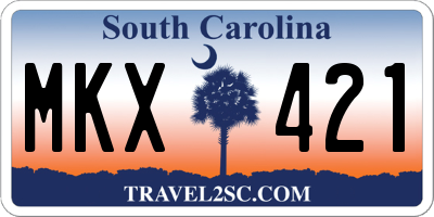 SC license plate MKX421