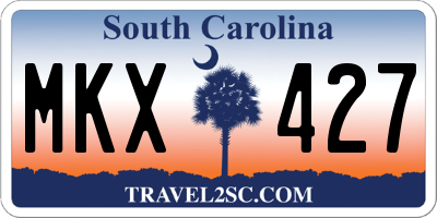 SC license plate MKX427
